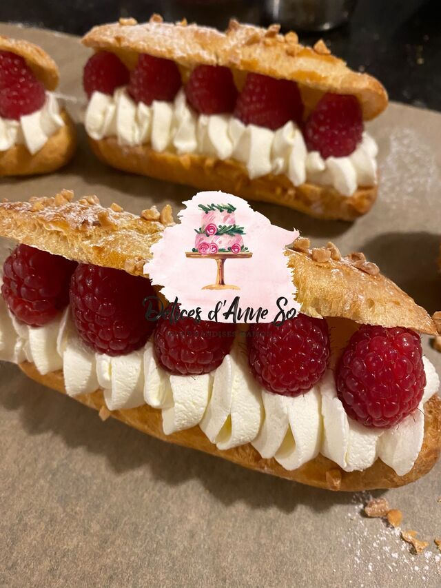 Eclairs chantilly framboise