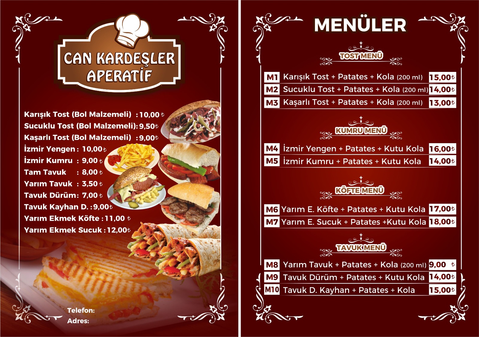 Сосновое меню ресторана. Меню. Меню турецкой кухни для ресторана.