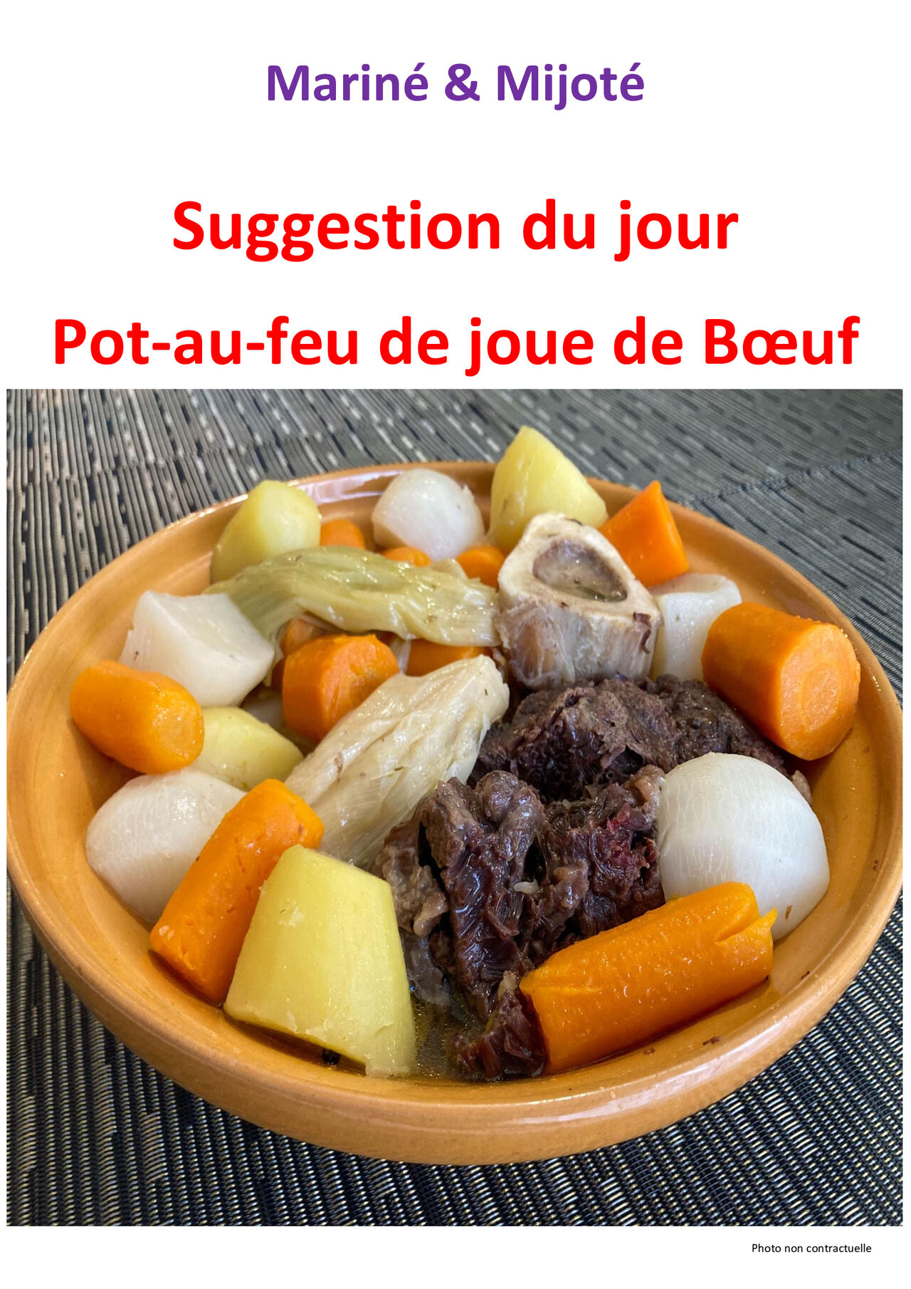 Suggestion du jeudi 18 décembre 2025