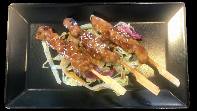 Hühner Spieße mit Teriyaki Sauce