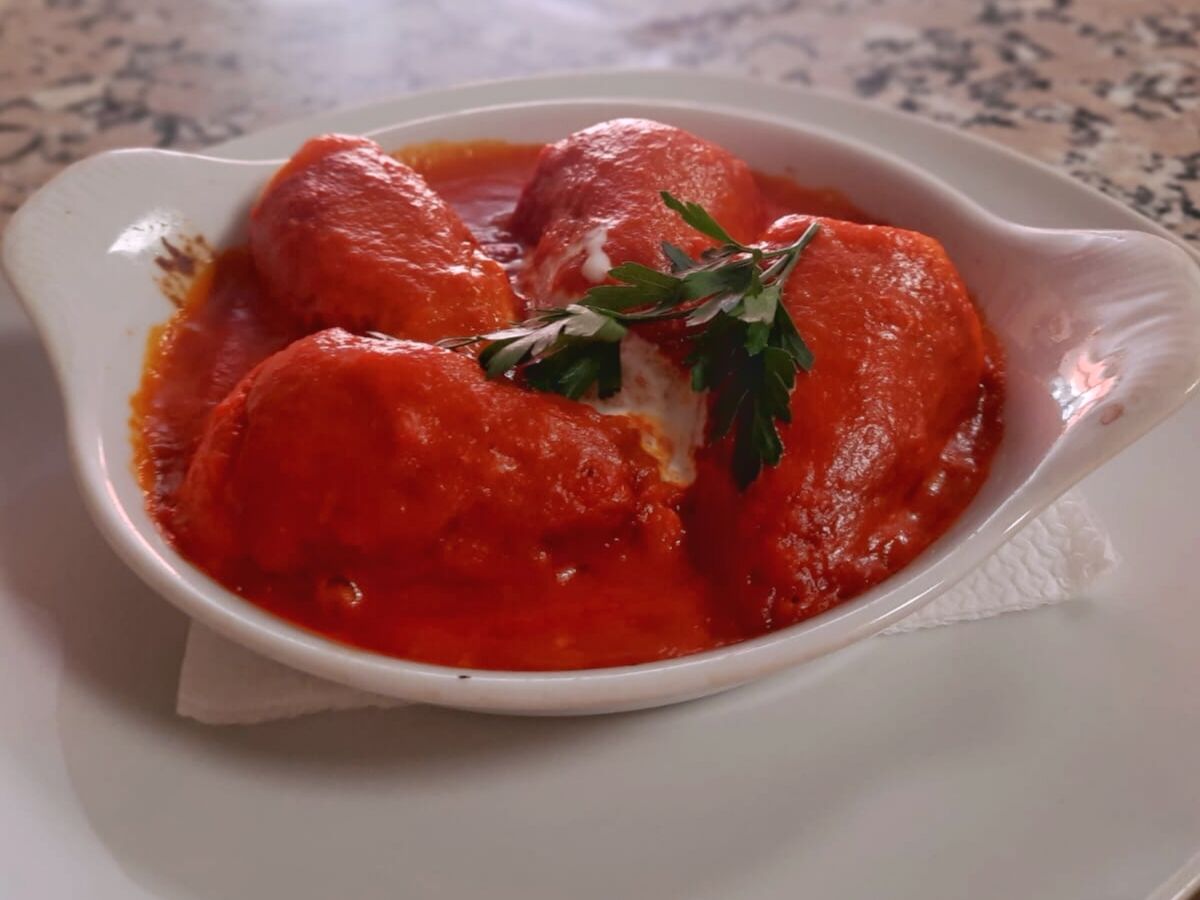 Pimientos rellenos de bacalao