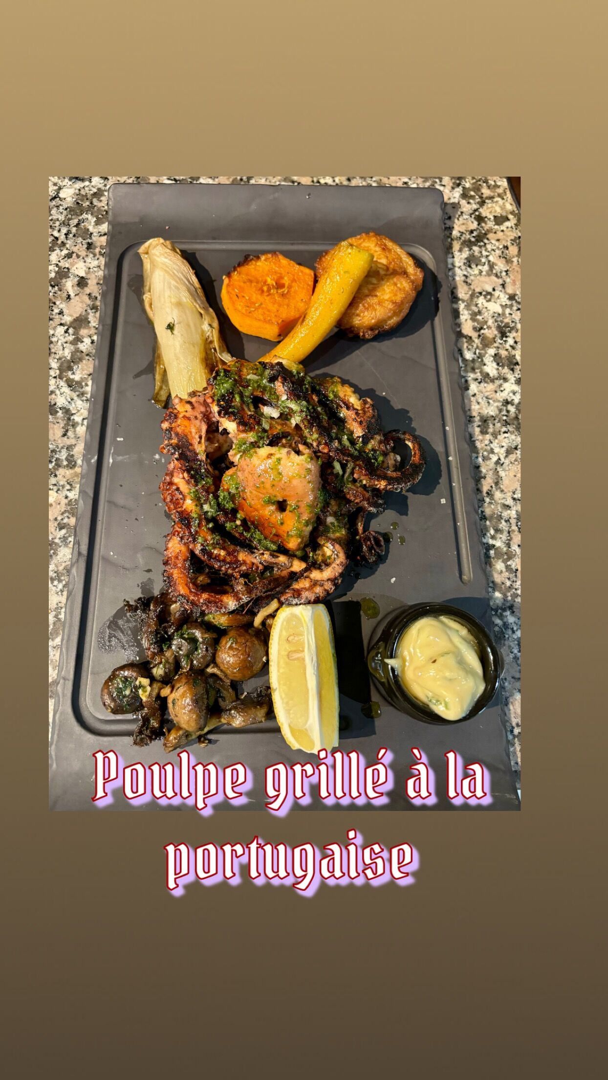 Poulpe grillé à la Portugaise