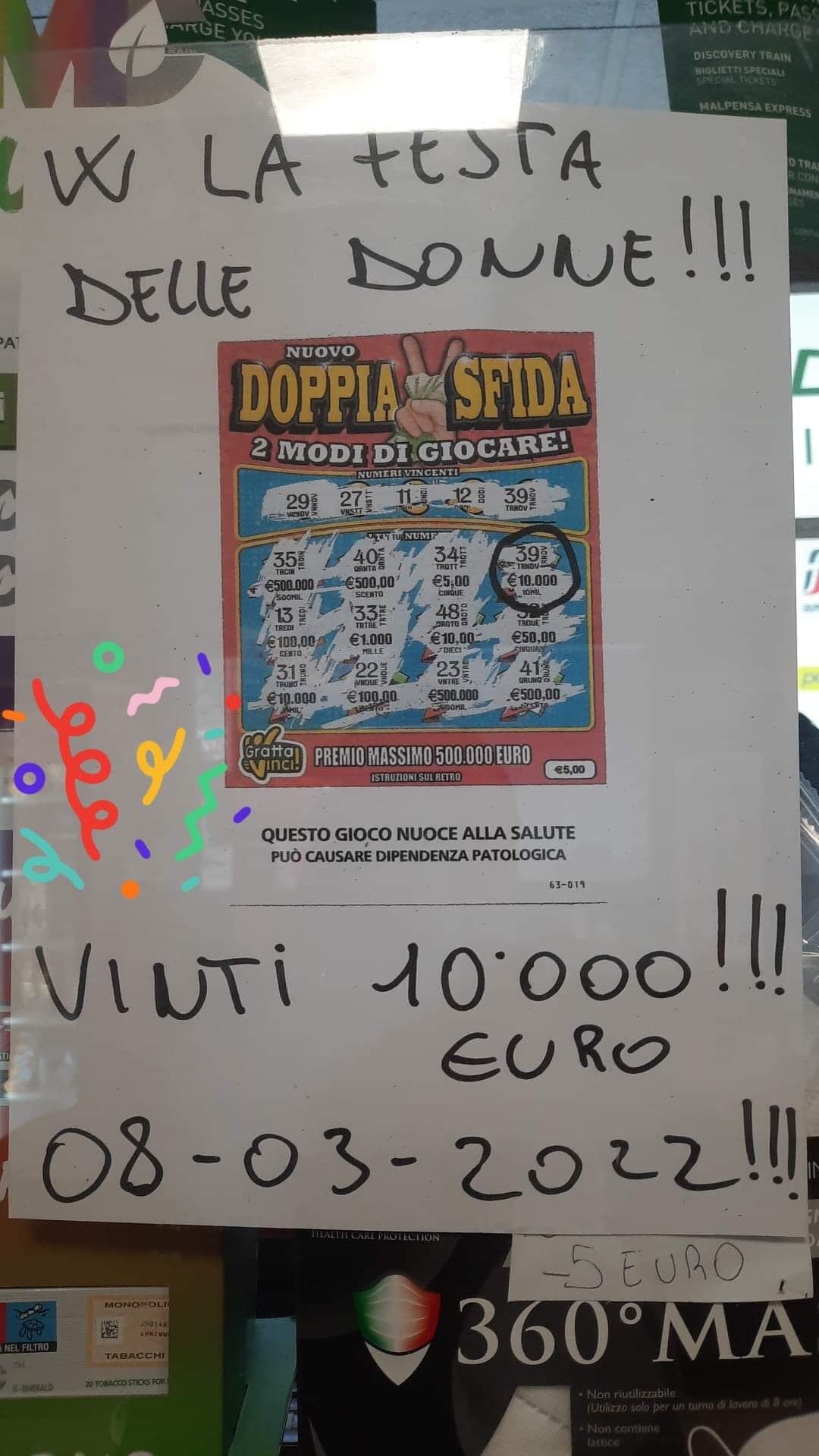 E anche in questo bar si vince!