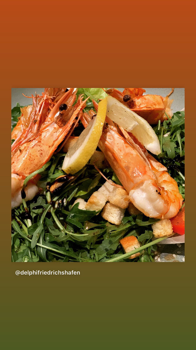 Salat mit Garnelen