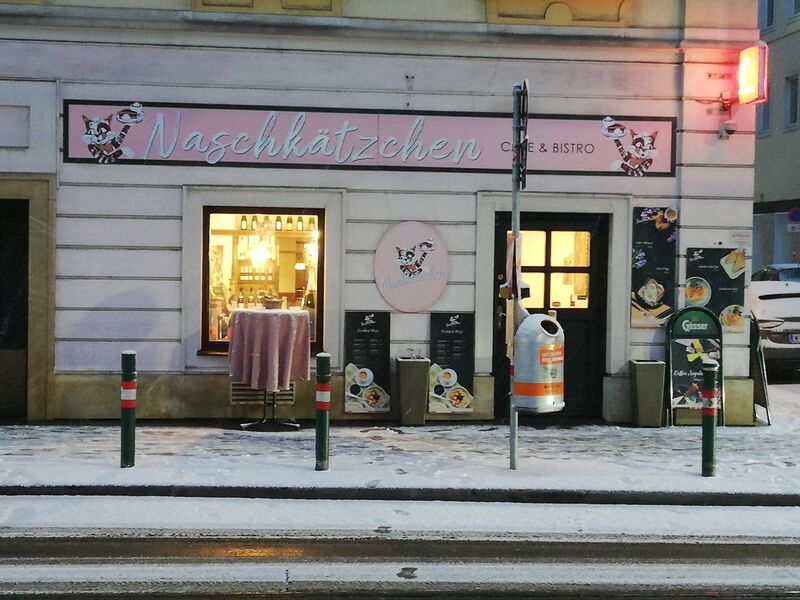 Winter Blick von unserem Lieber Café Naschkätzchen 