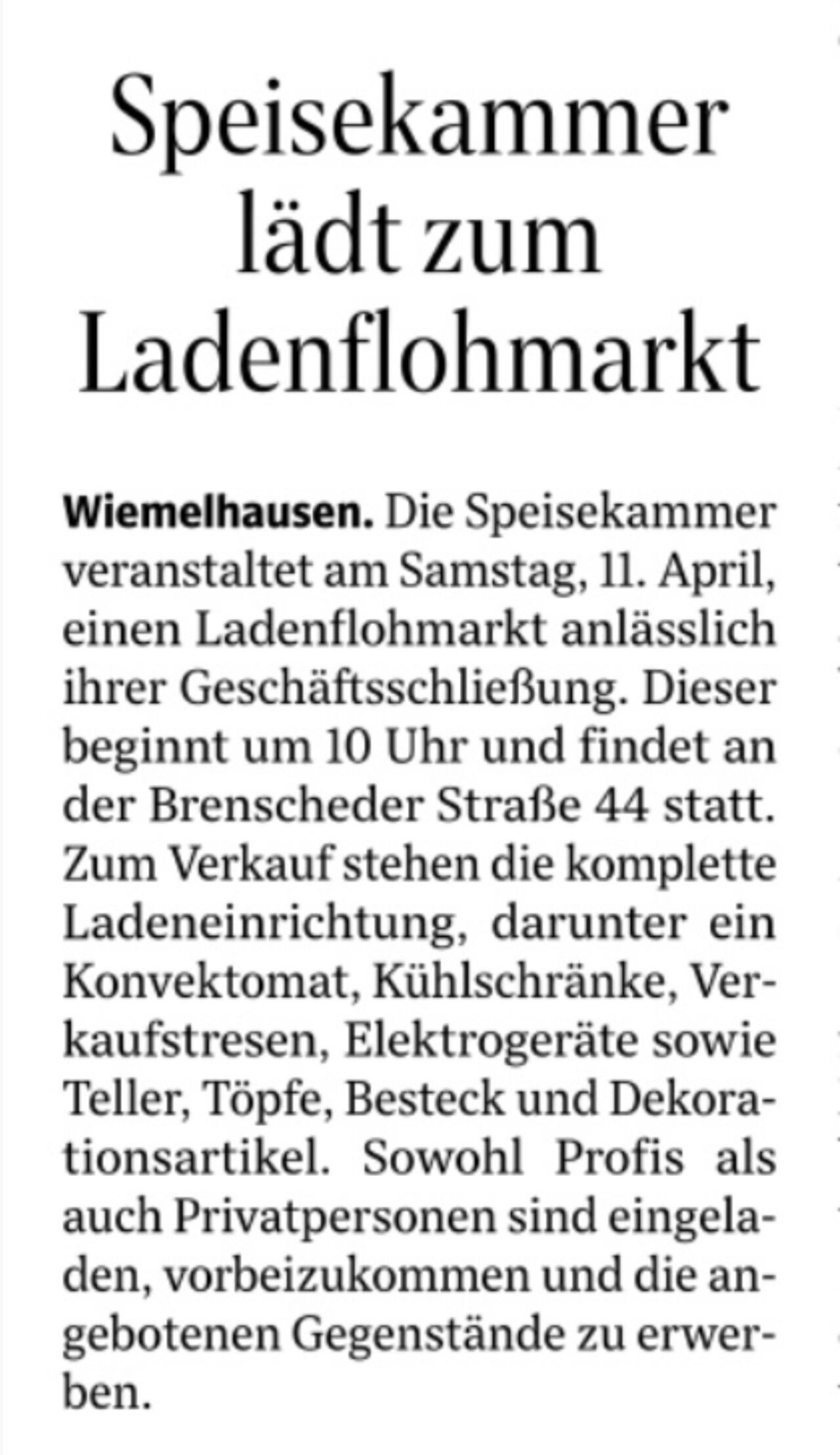 Laden-Flohmarkt