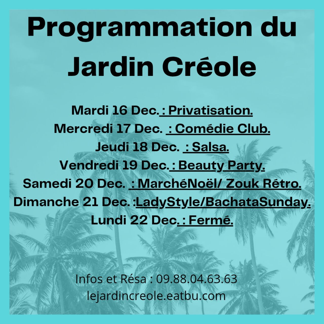 PROGRAMME SEMAINE