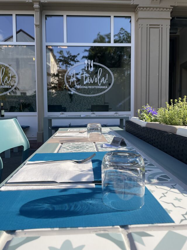  außerhalb des Restaurants