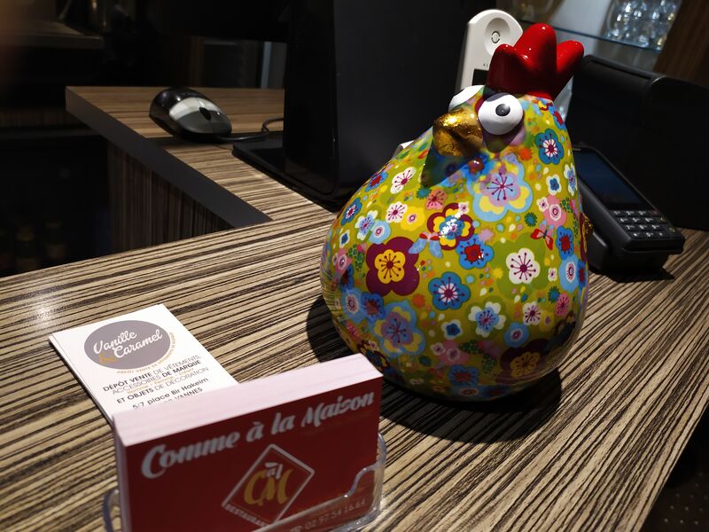 Cocotte, notre Mascotte que vous pouvez retrouver sur Instagram @calm_vannes ...