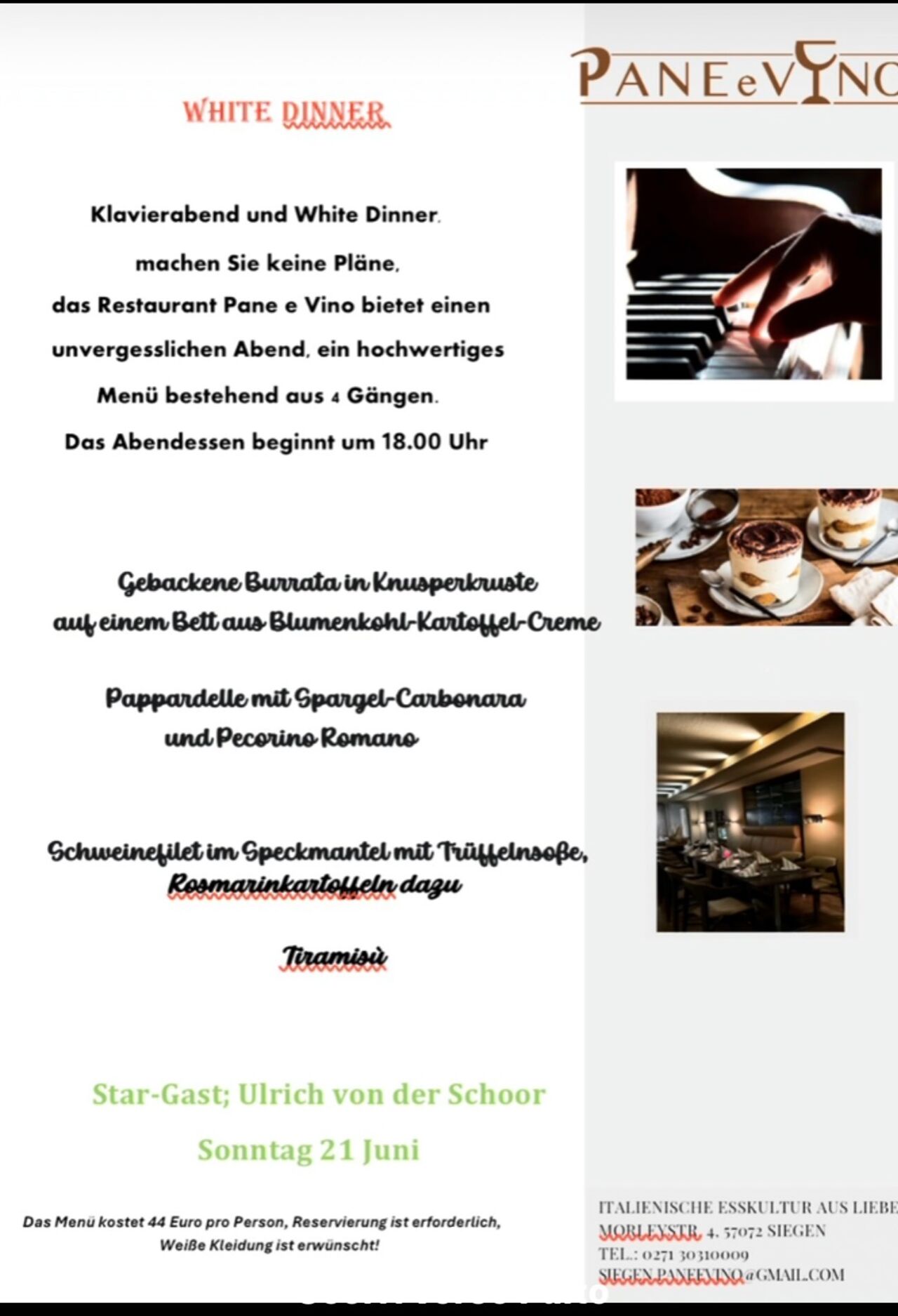 21/06 White Dinner Abends!