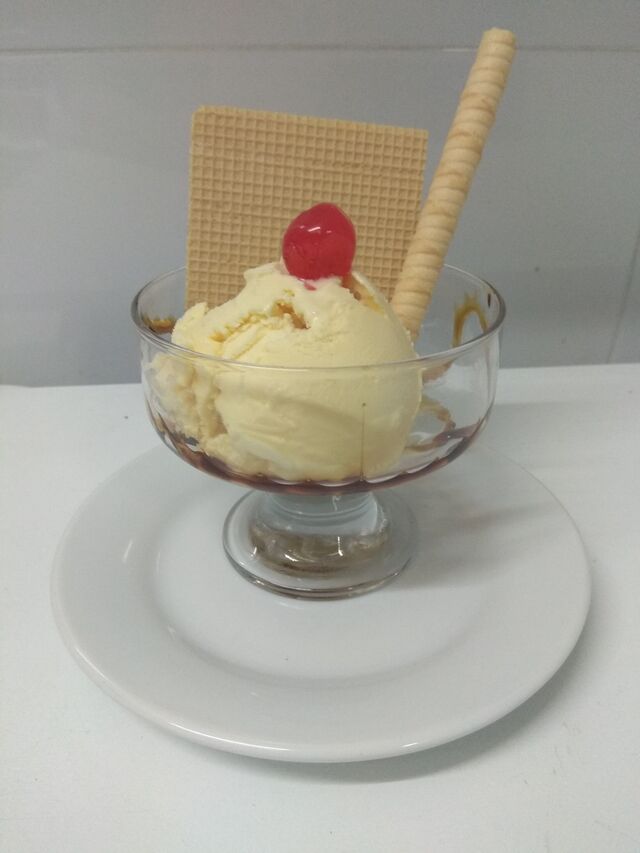 Helado de vainilla