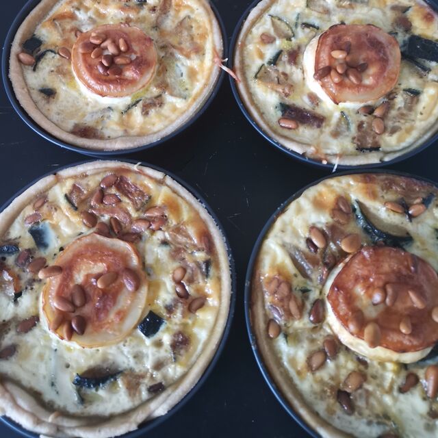 Tarte Courgette Chèvre Pignons de Pin