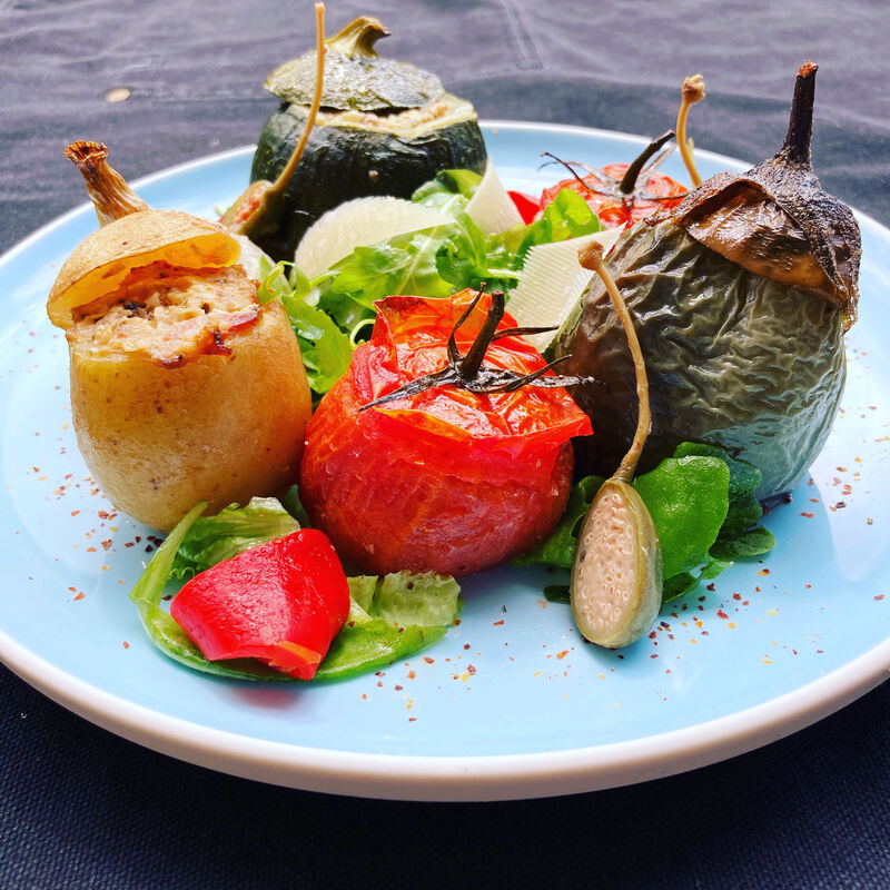 Les farcis de dimanche comme je les aime : agneau, guanciale, jambon ibérique, fondue de tomates, parmesan, basilic....