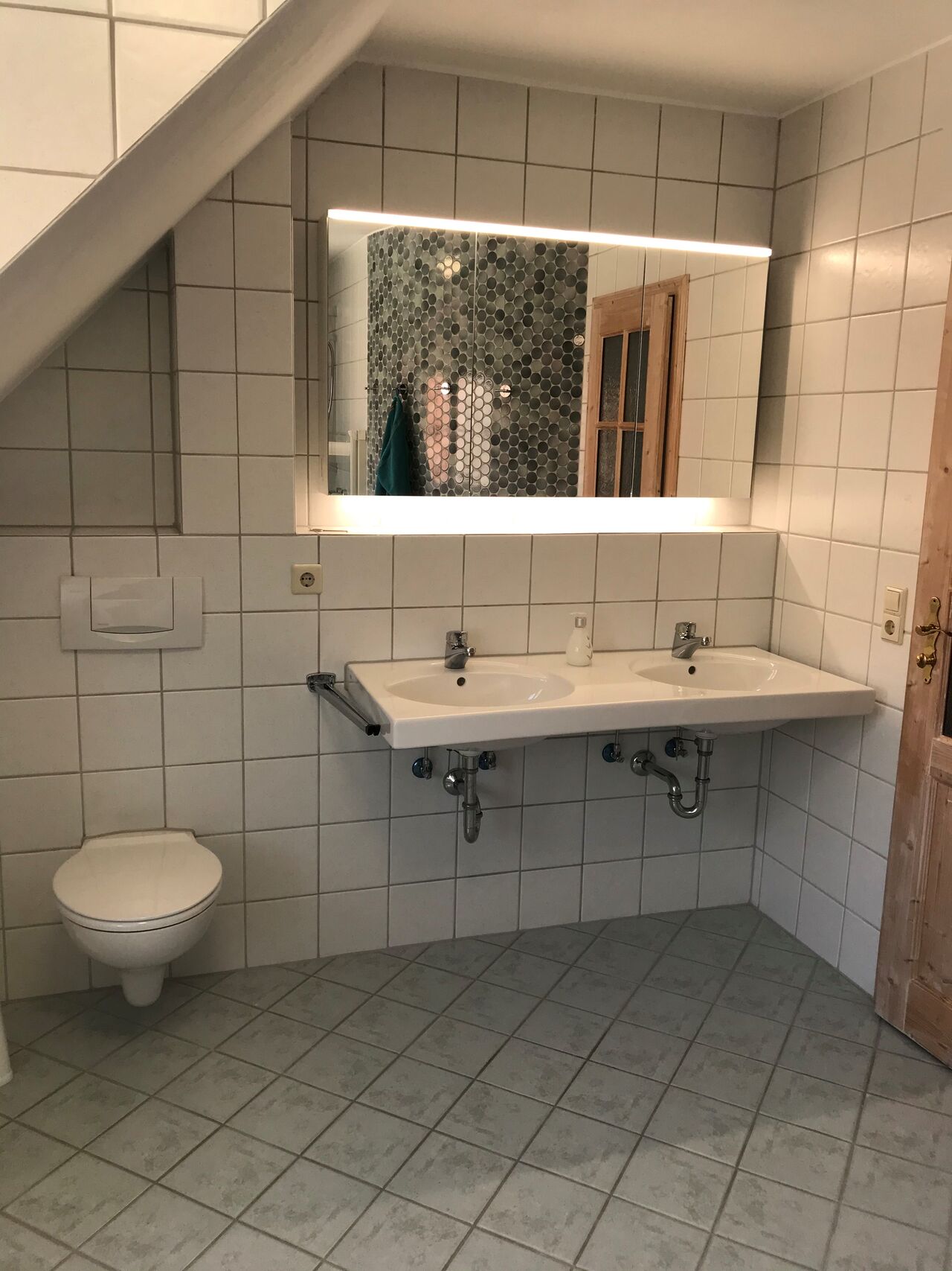 Tageslicht-Bad mit WC und Dusche