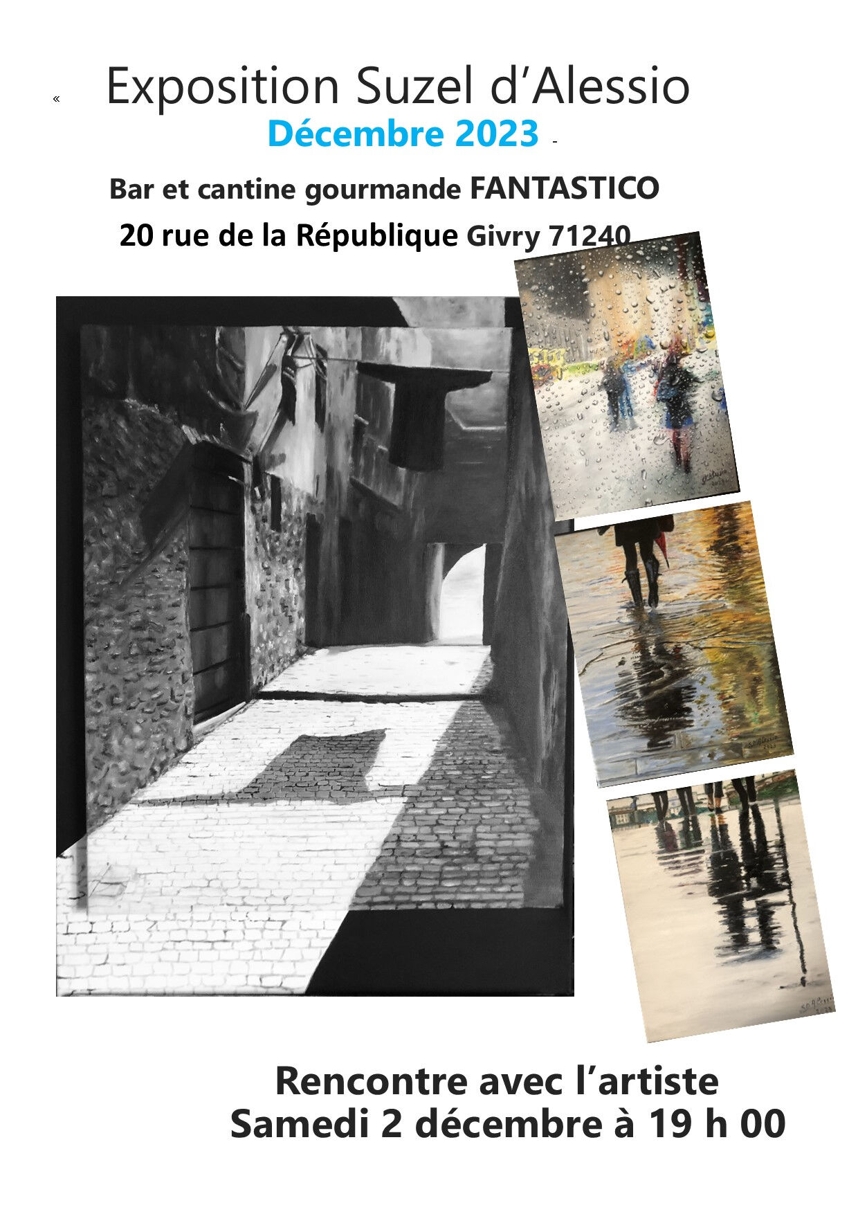 Exposition Peinture Suzel d'Alessio Décembre 2023