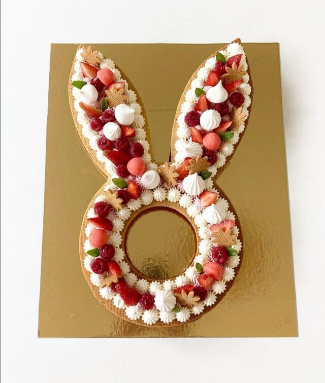 Number Cake Lapin Fruits rouges