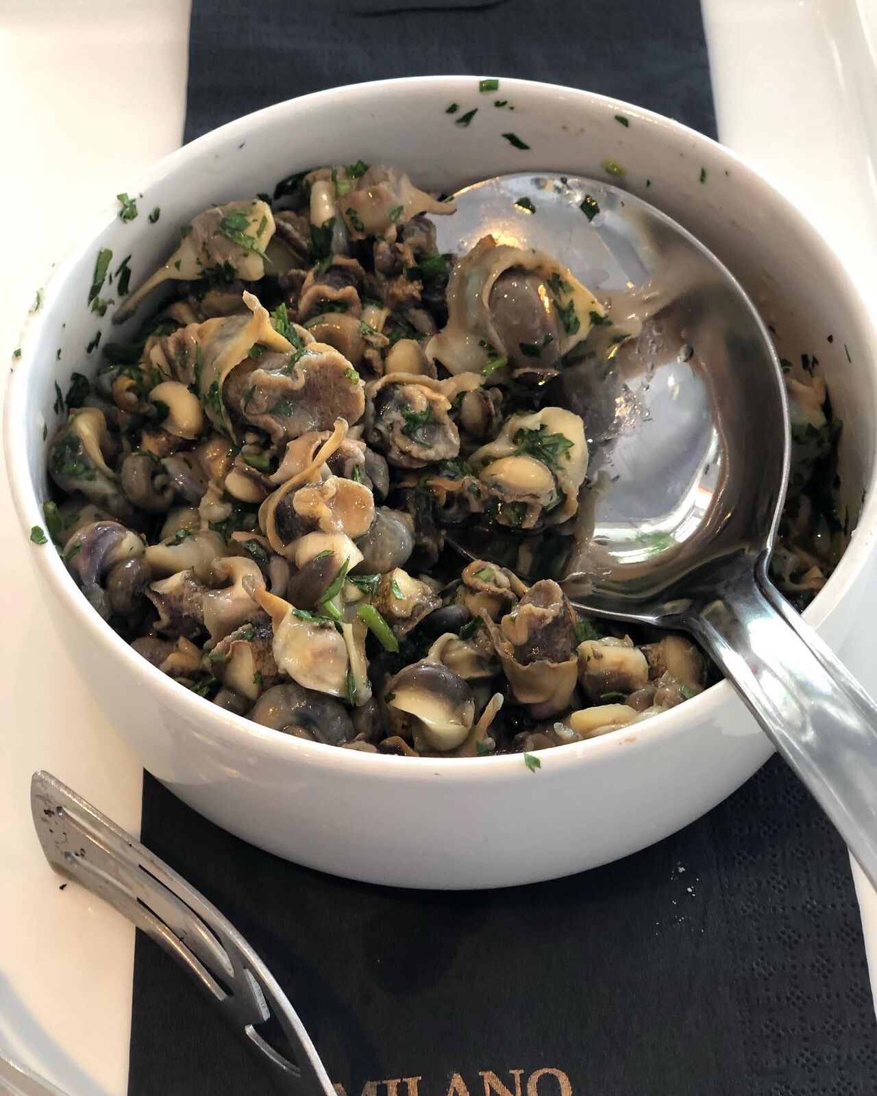 Garusoli olio evo aglio prezzemolo.