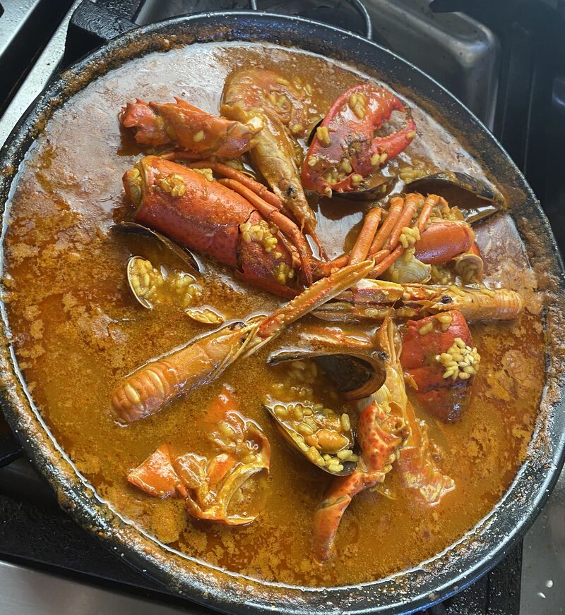 Arroz caldoso con bogavante 