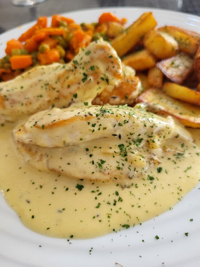 FILETS DE POULET SAUCE MOUTARDE A L ANCIENNE