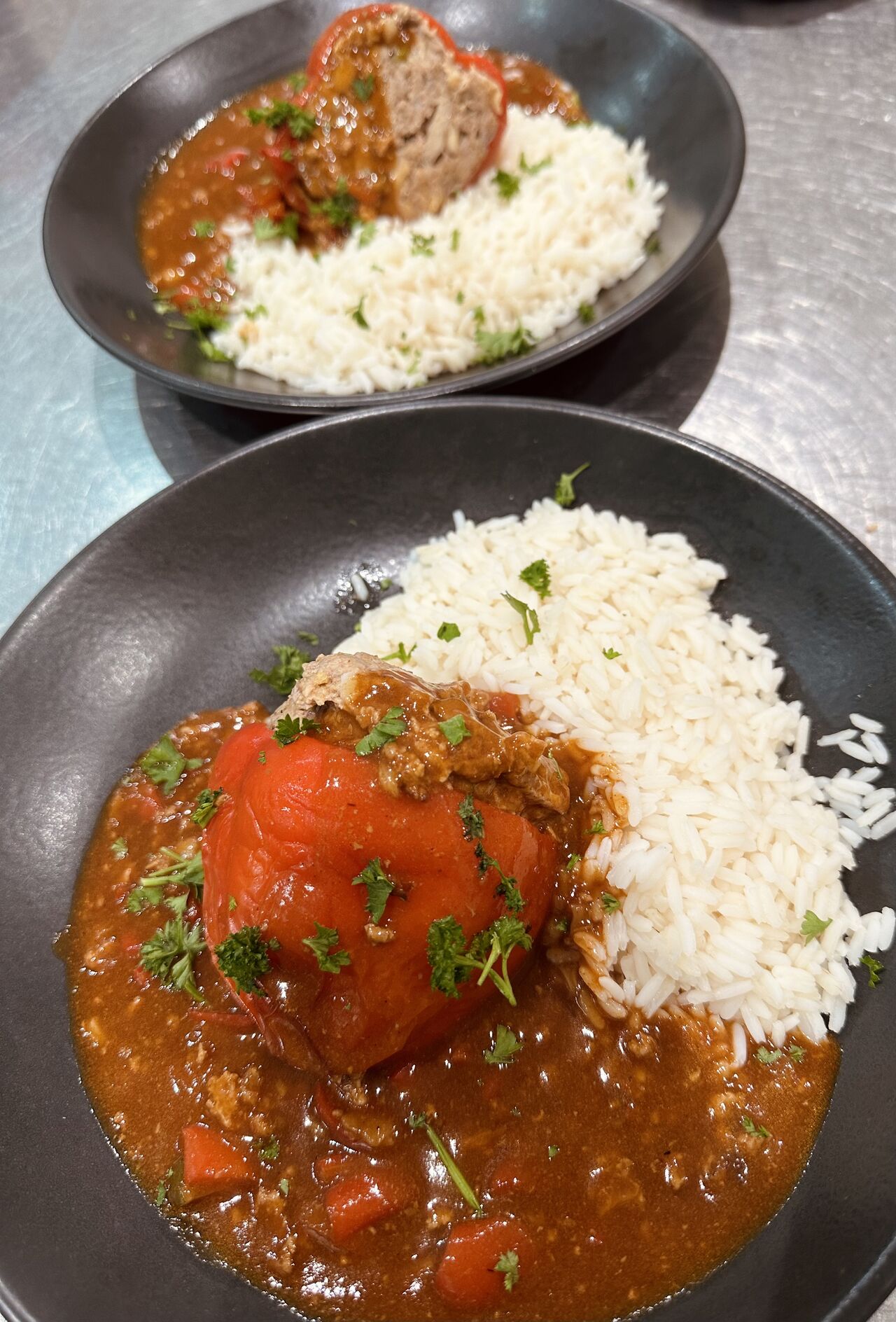 Tagesessen:Paprika mit Reis