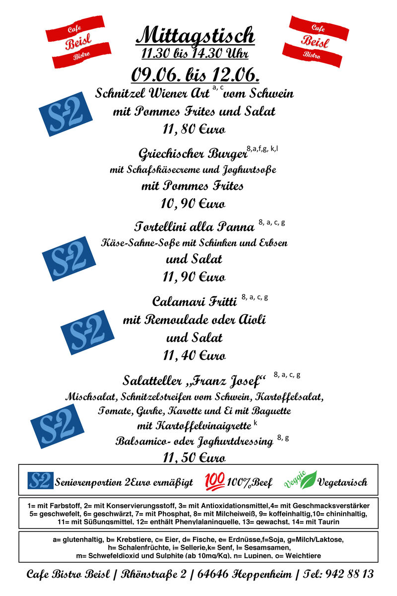 Mittagtisch 09.06.2025 bis 12.06.2025