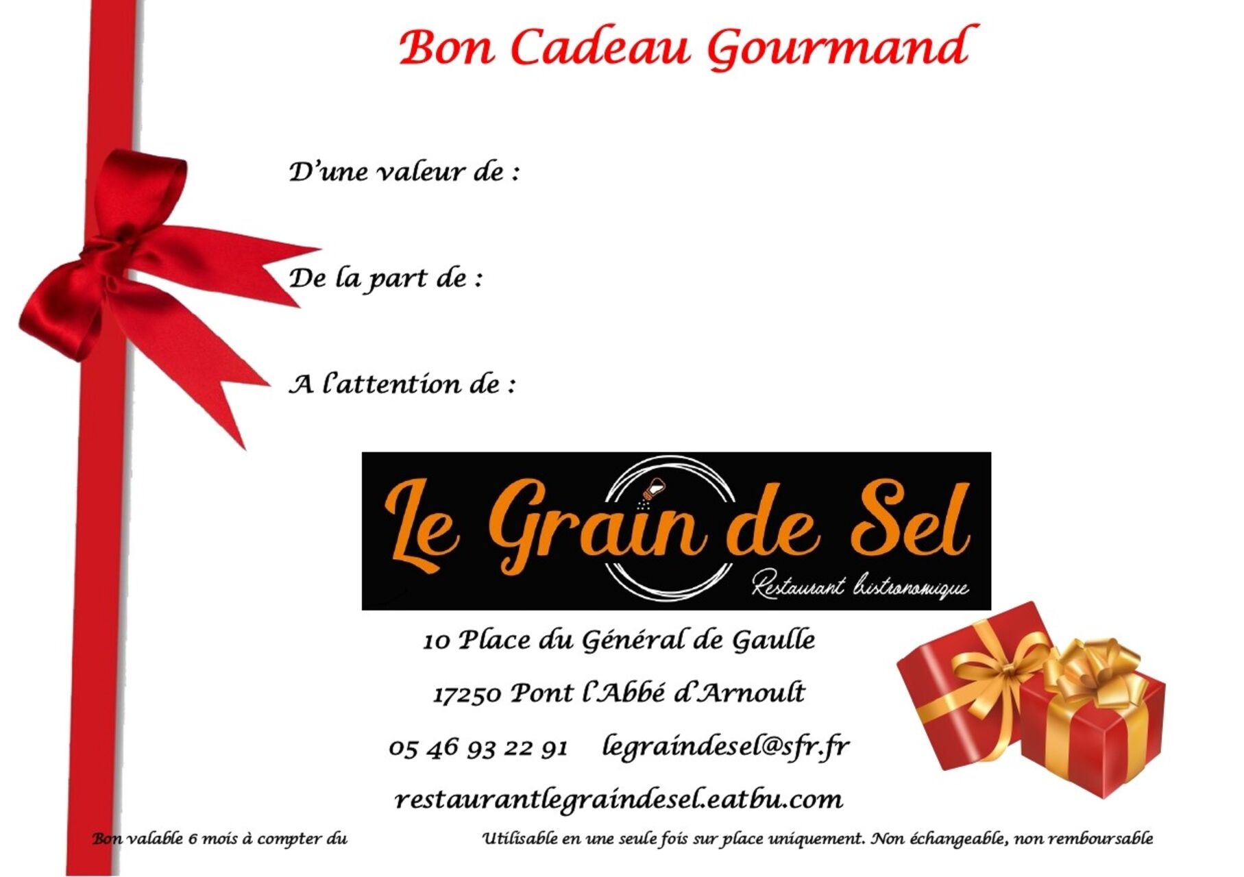 Les Chèques Cadeau Gourmand