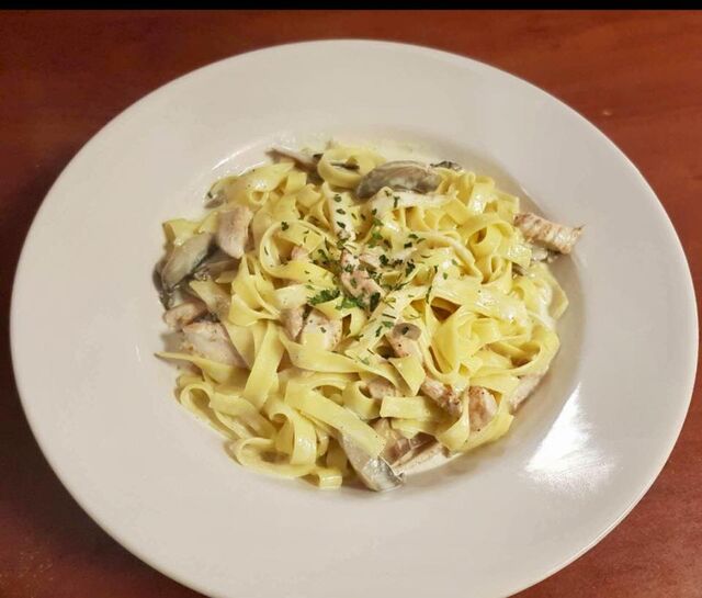 Tagliatelles Crème Poulet Champignons