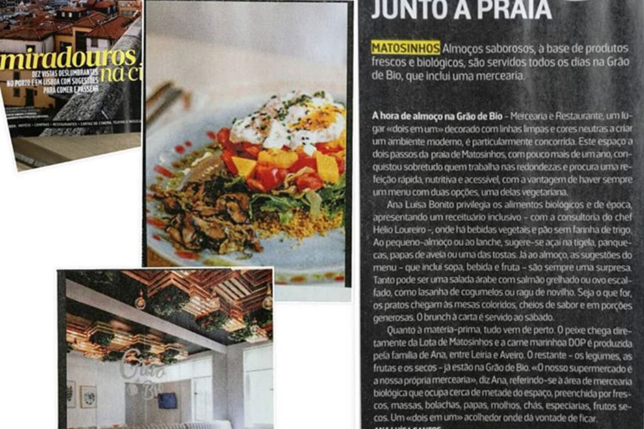 Comer bio junto à praia