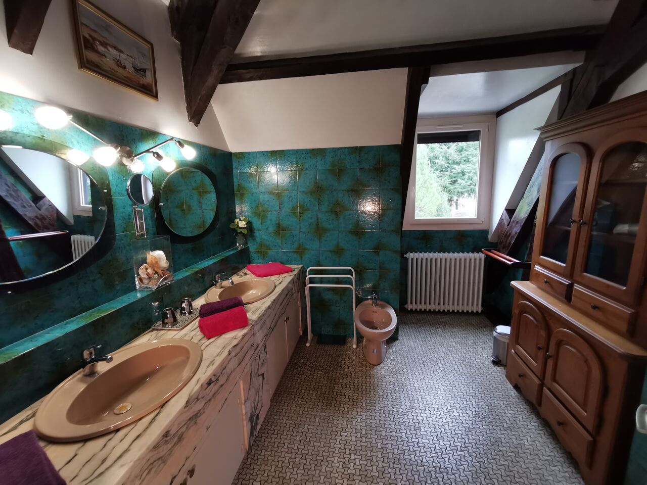 sa salle de bain avec douche à l'italienne