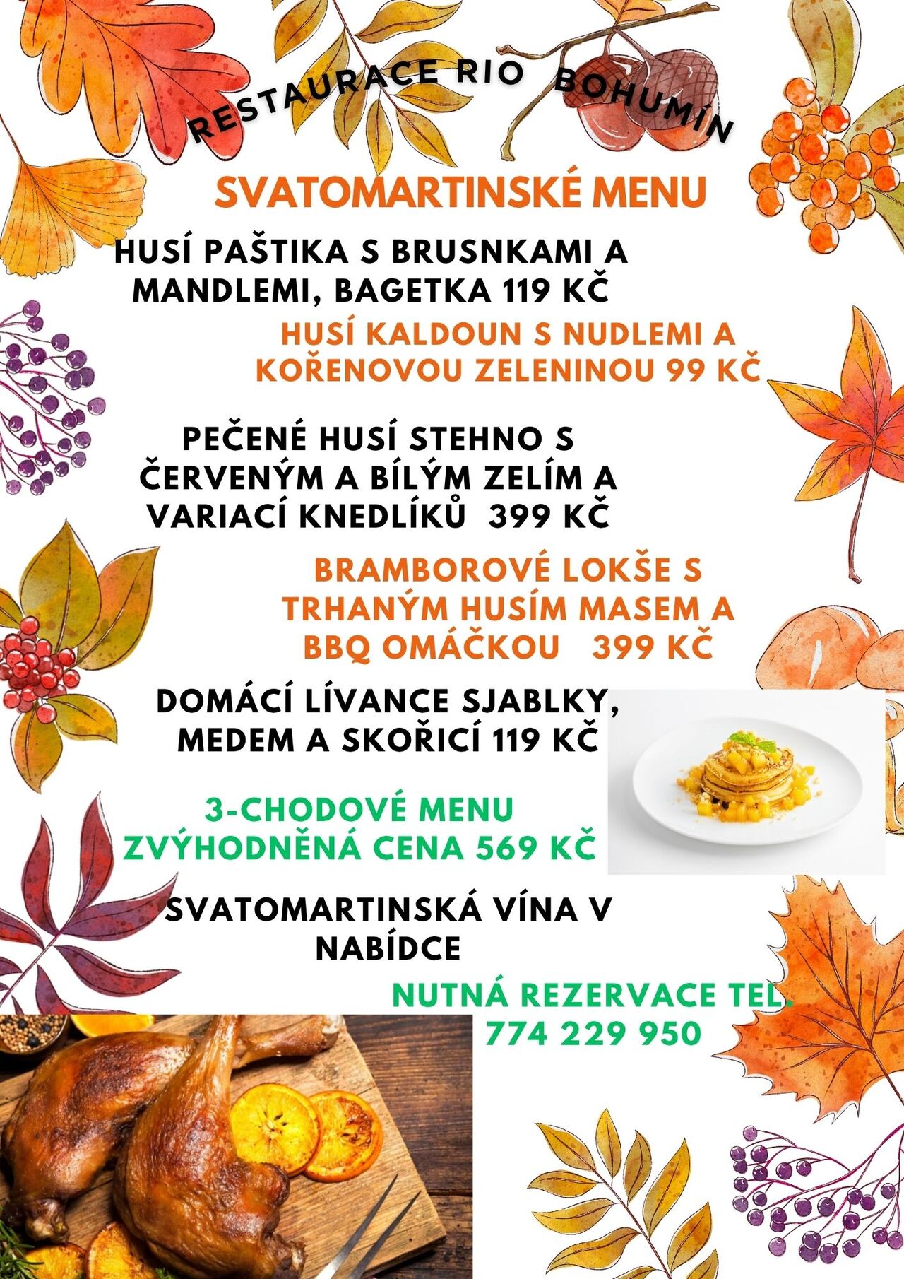 Svatomartinské MENU 11. - 16.11.2025