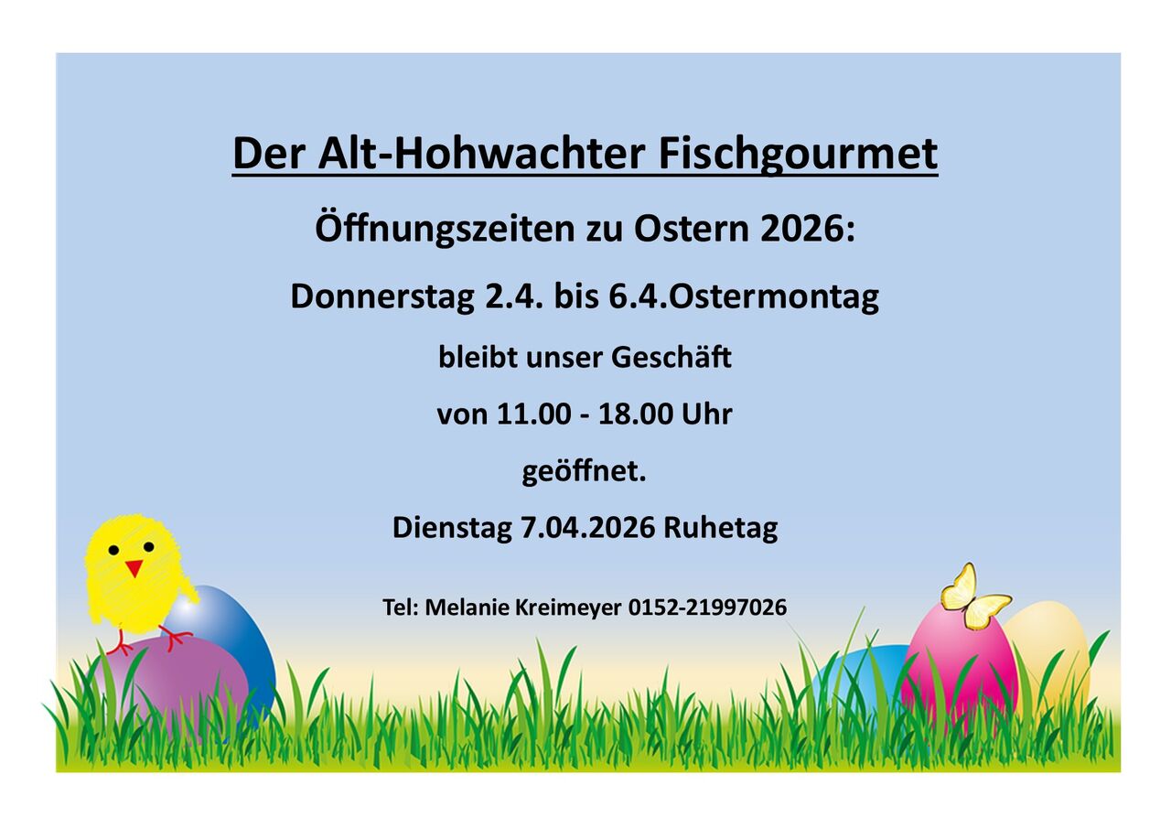 Öffnungszeiten Ostern 2026