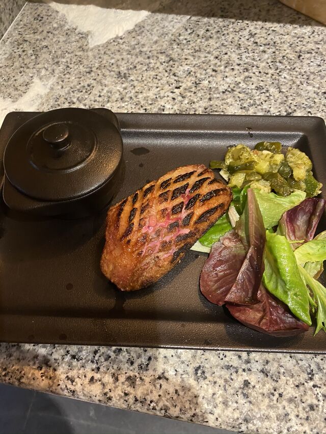 Magret au feu de bois