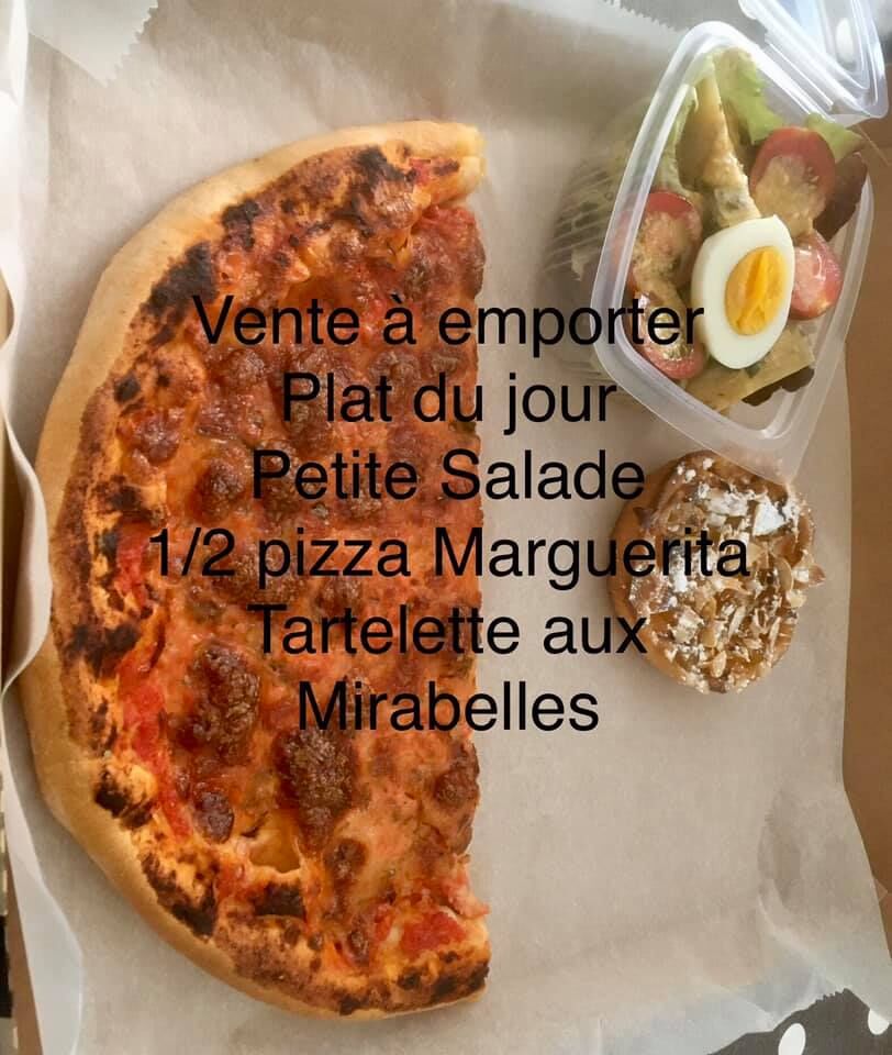 VENTE A EMPORTER : MENU DU JOUR Entrée Plat Dessert et Pain 