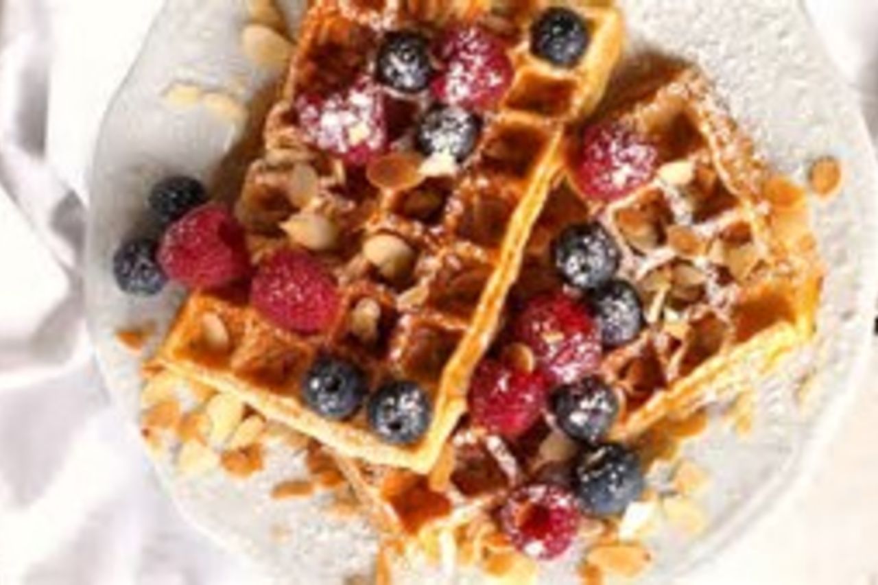 Selbstgemachte belgische Waffeln