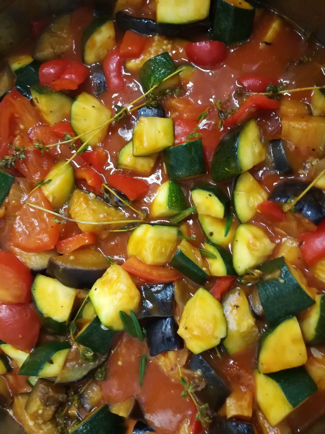 Auberginen-Zucchini Beilage