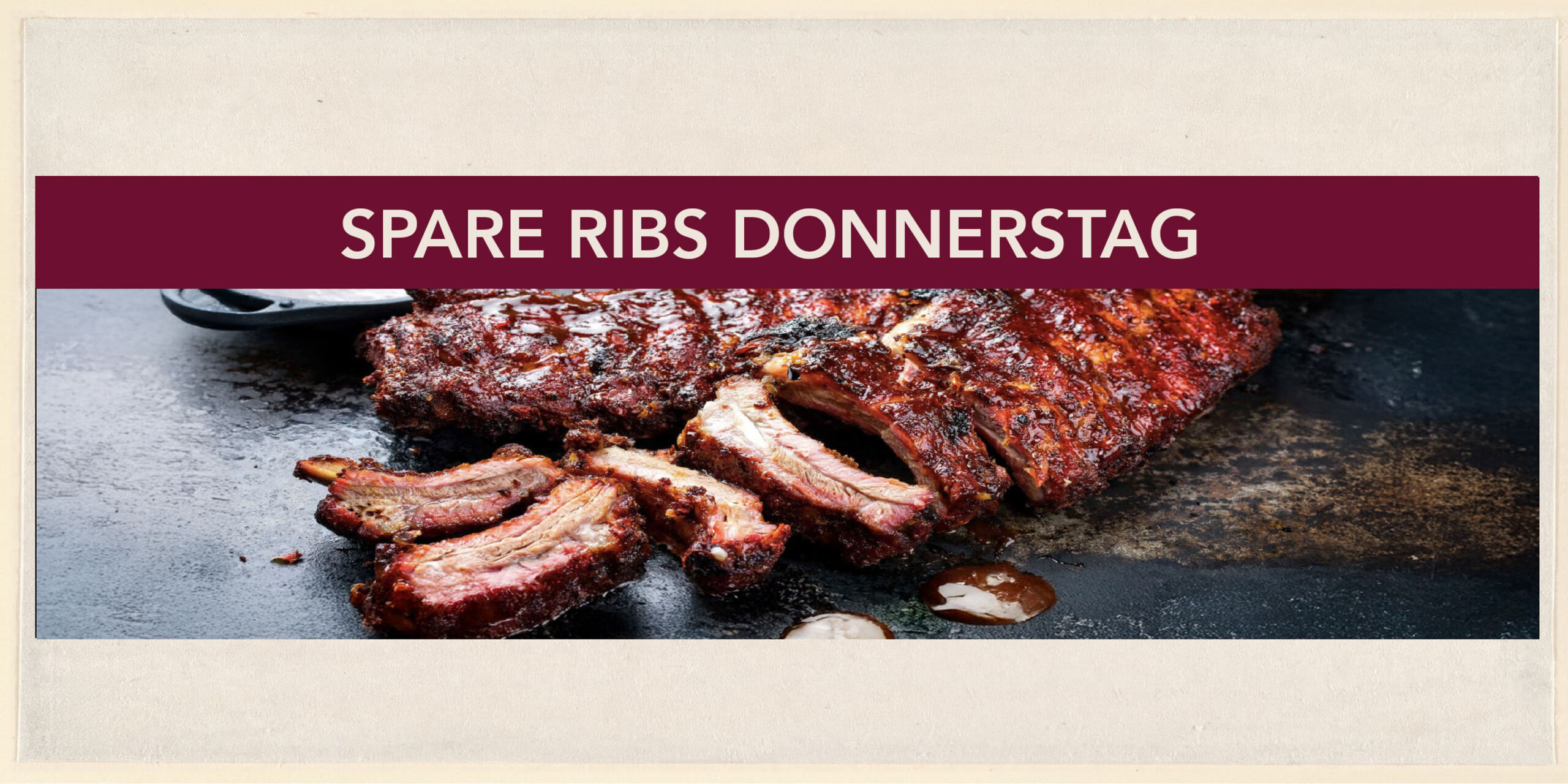 SPARE RIBS DONNERSTAG*