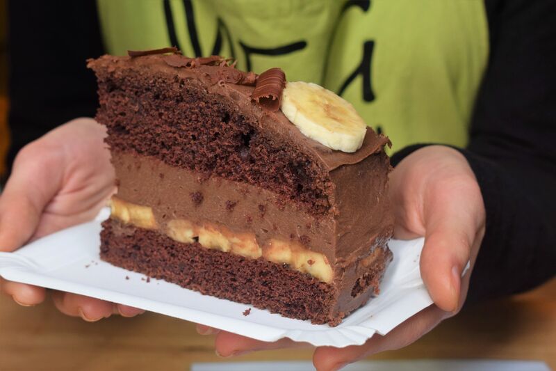 Čokoládový dort s banánem