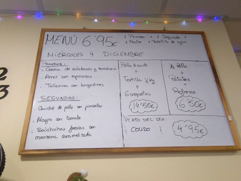 Menú 4 de diciembre 