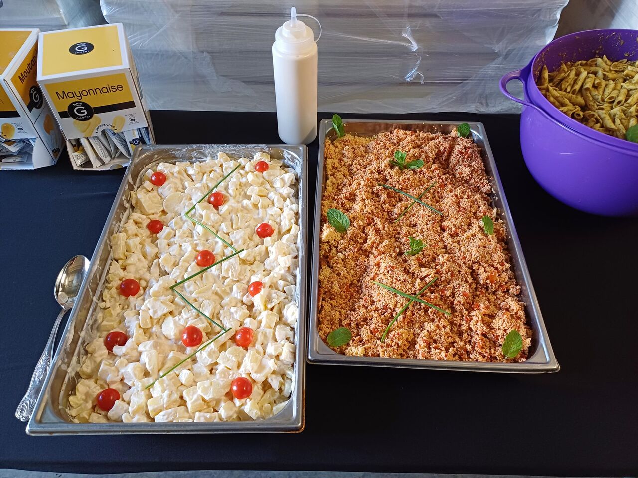 salade de patate et taboulé 