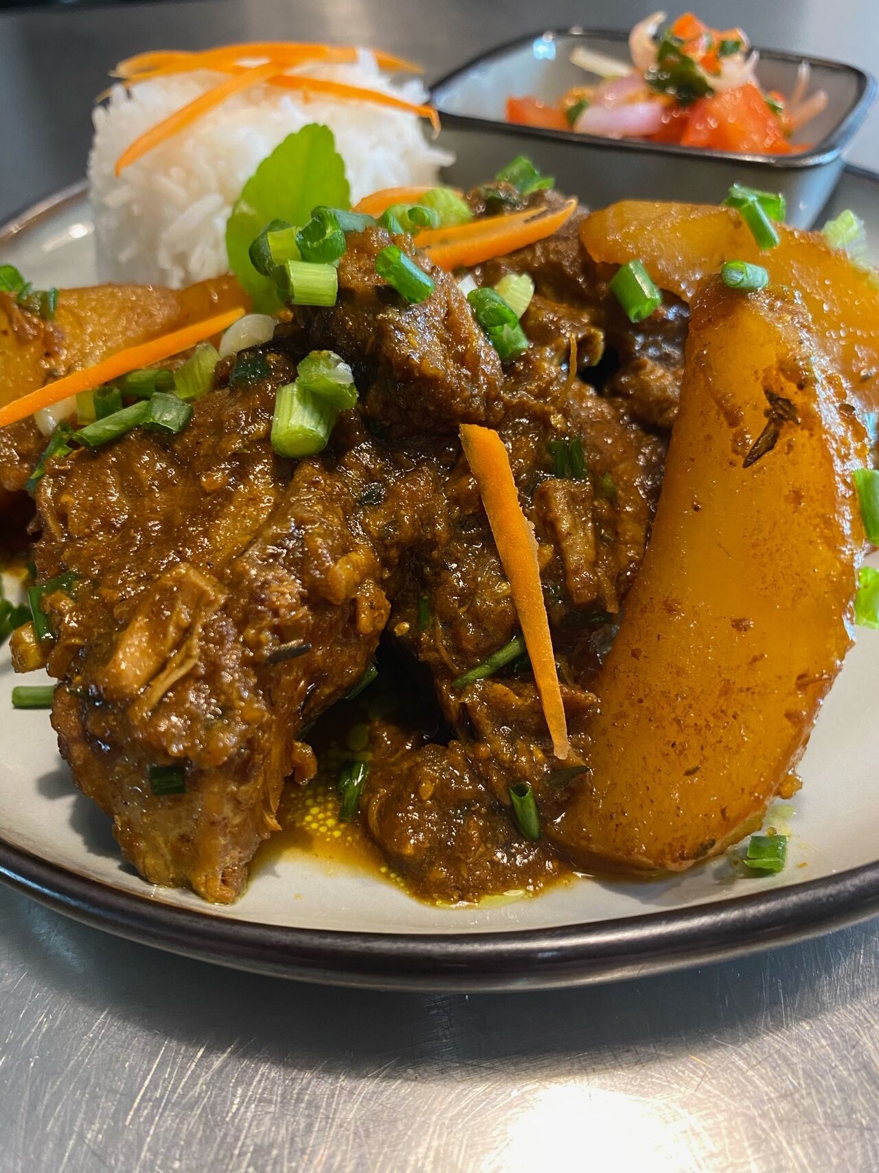 Massalé de veau, pommes de terre
