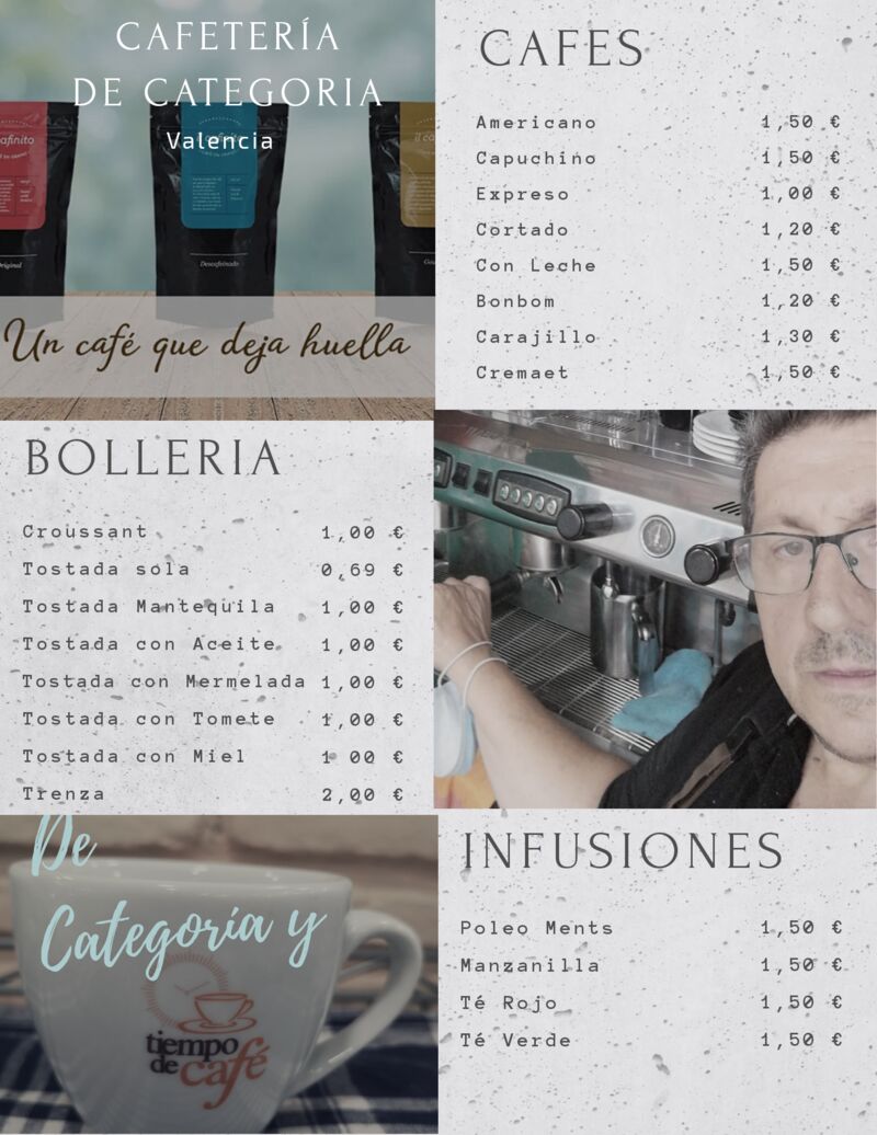 nuestra carta cafetería