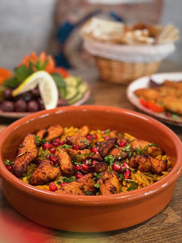 Kabsa Reis mit Hähnchen 