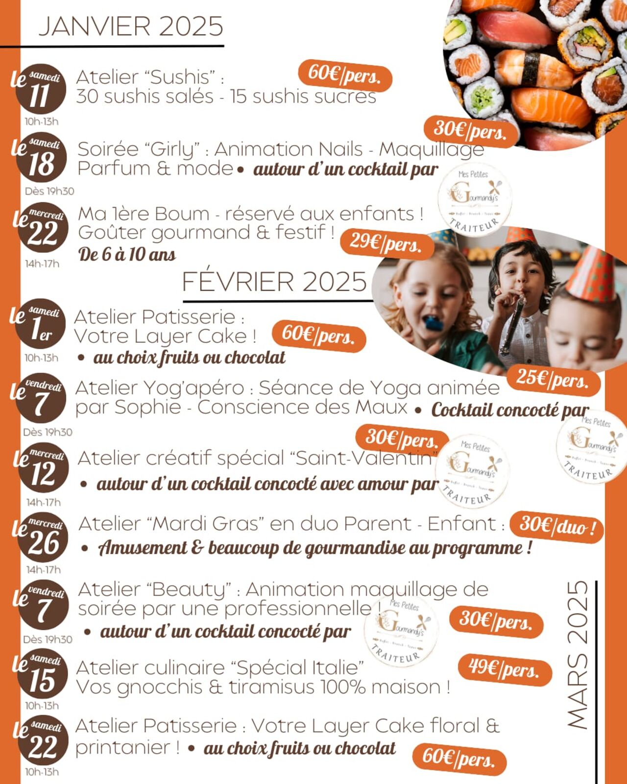 Ateliers Culinaires & Soirées Thématiques