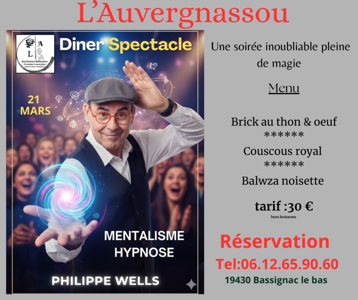 Le pouvoir de l'esprit le 21 Mars au soir