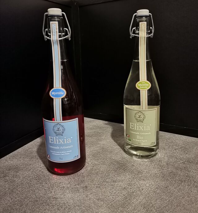 Elixia Myrtille 75cl / Elixia bio Menthe poivrée 75cl=4.80€ 