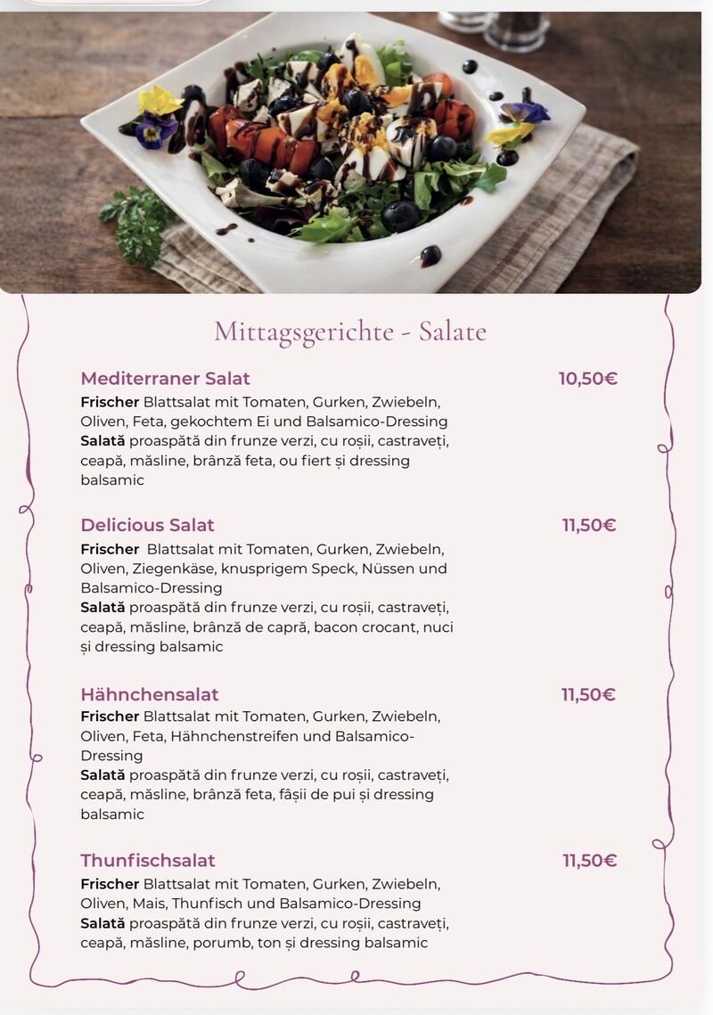Mittagessen-Salate 