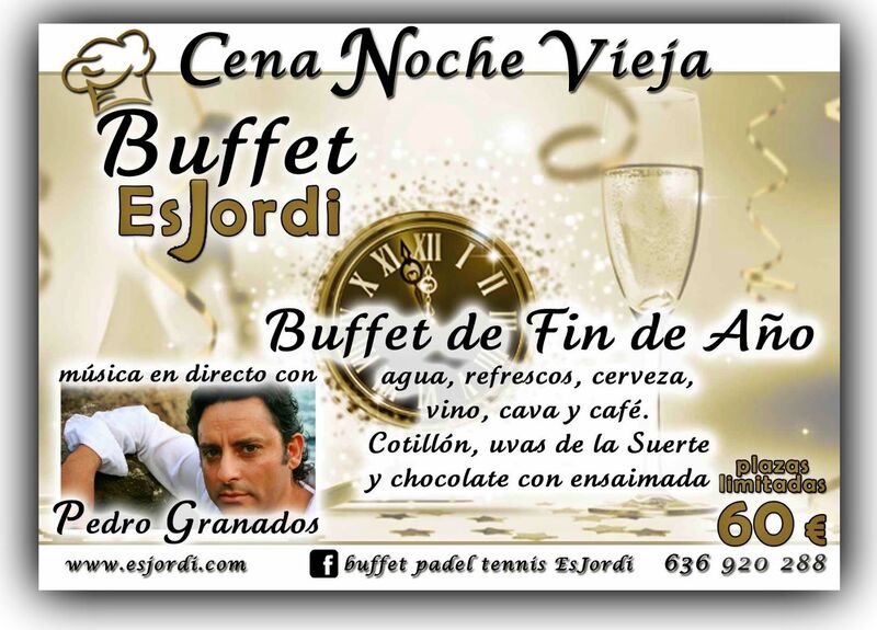 cena de Fin de año
Buffet libre , bebidas y música en directo a cargo de Pedro Granados 