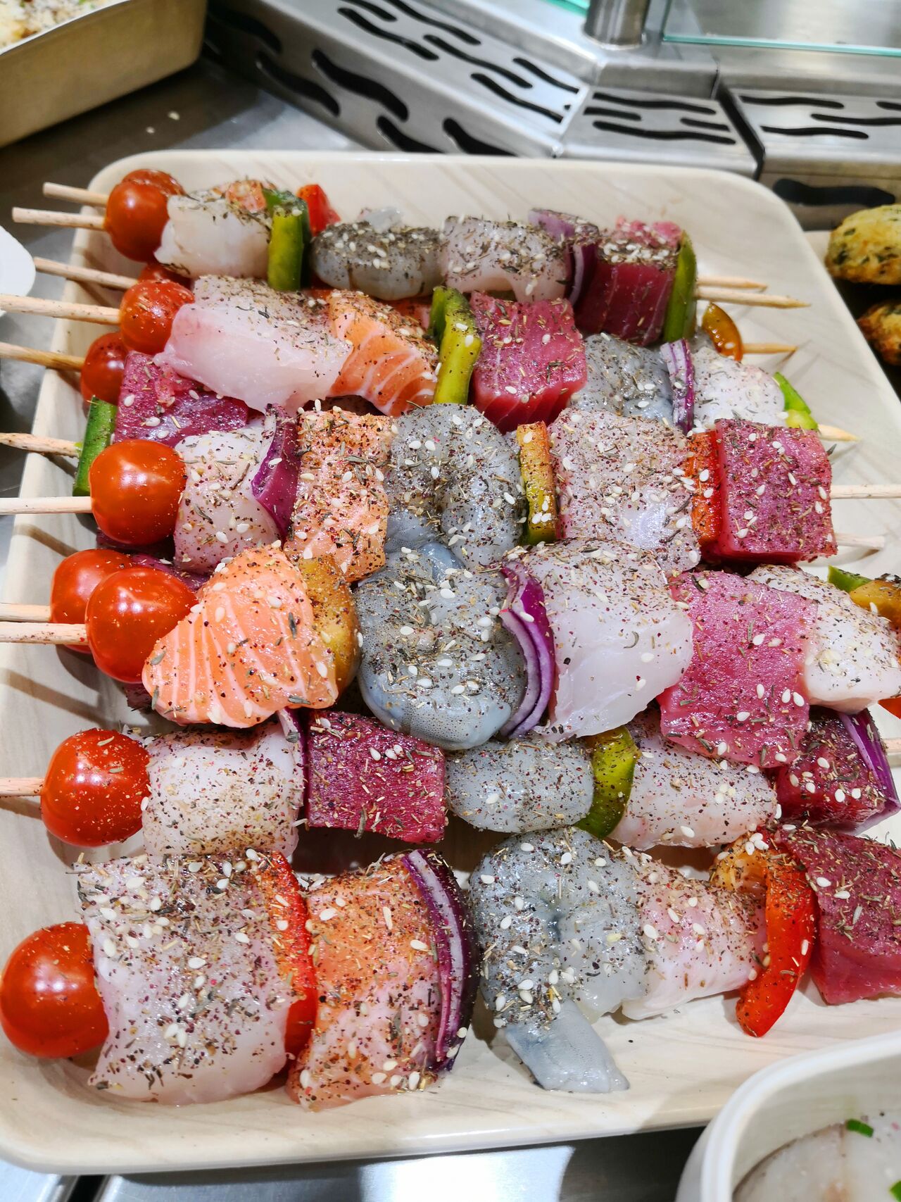 brochettes de poissons