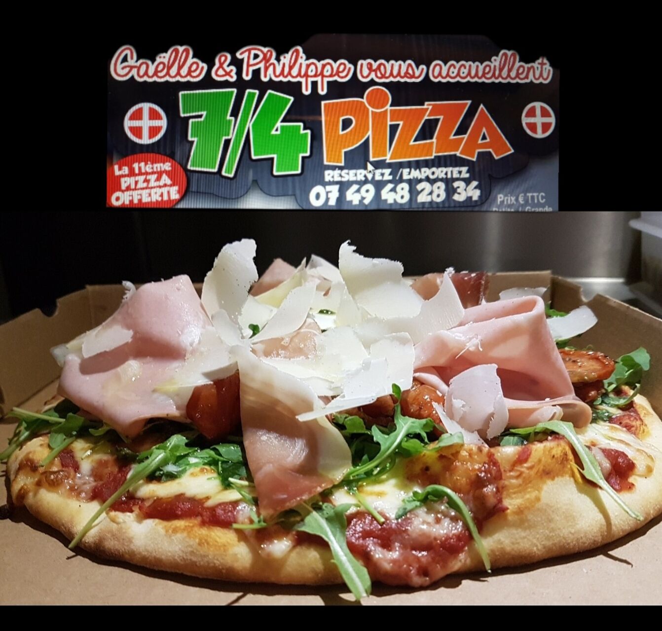 TOUS LES MERCREDI SOIR , 3 PIZZAS ACHETEES ,LA 4 EME moins cher OFFERTE !!!!! ( offre non cumulable avec la carte fidelité)
