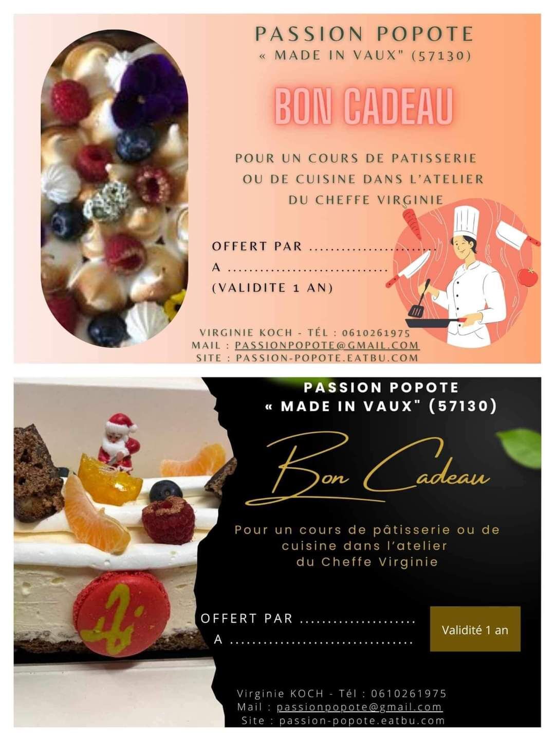 BON CADEAU POUR UN COURS